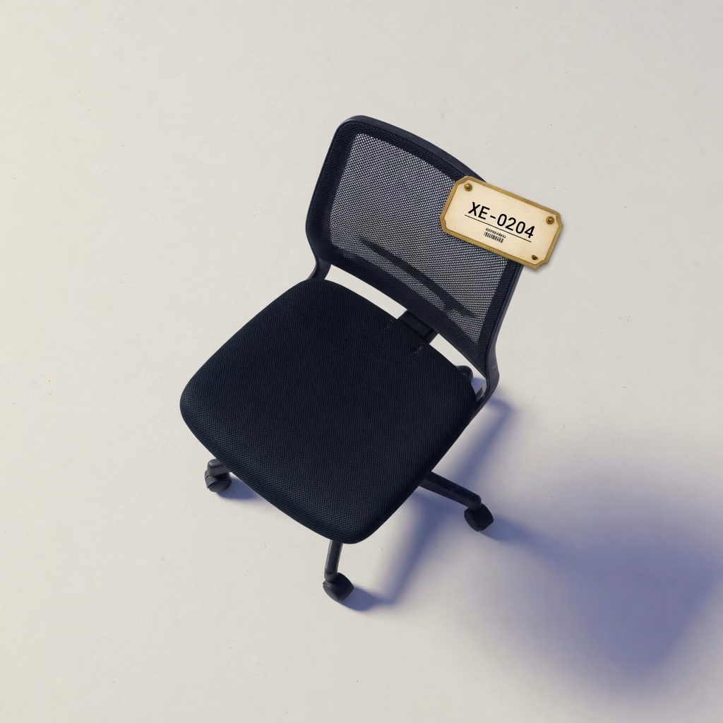 Office chair with asset tag XE-0204