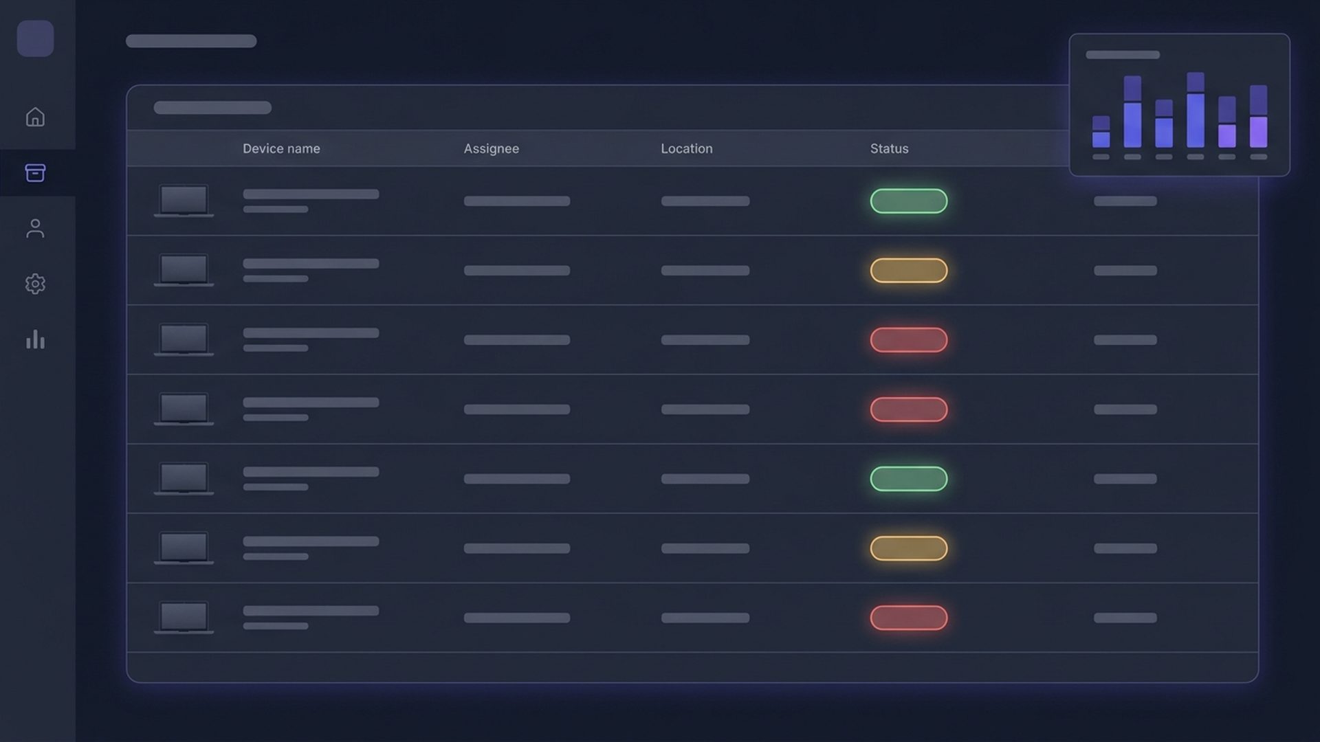 Company Asset Tracker dashboard preview